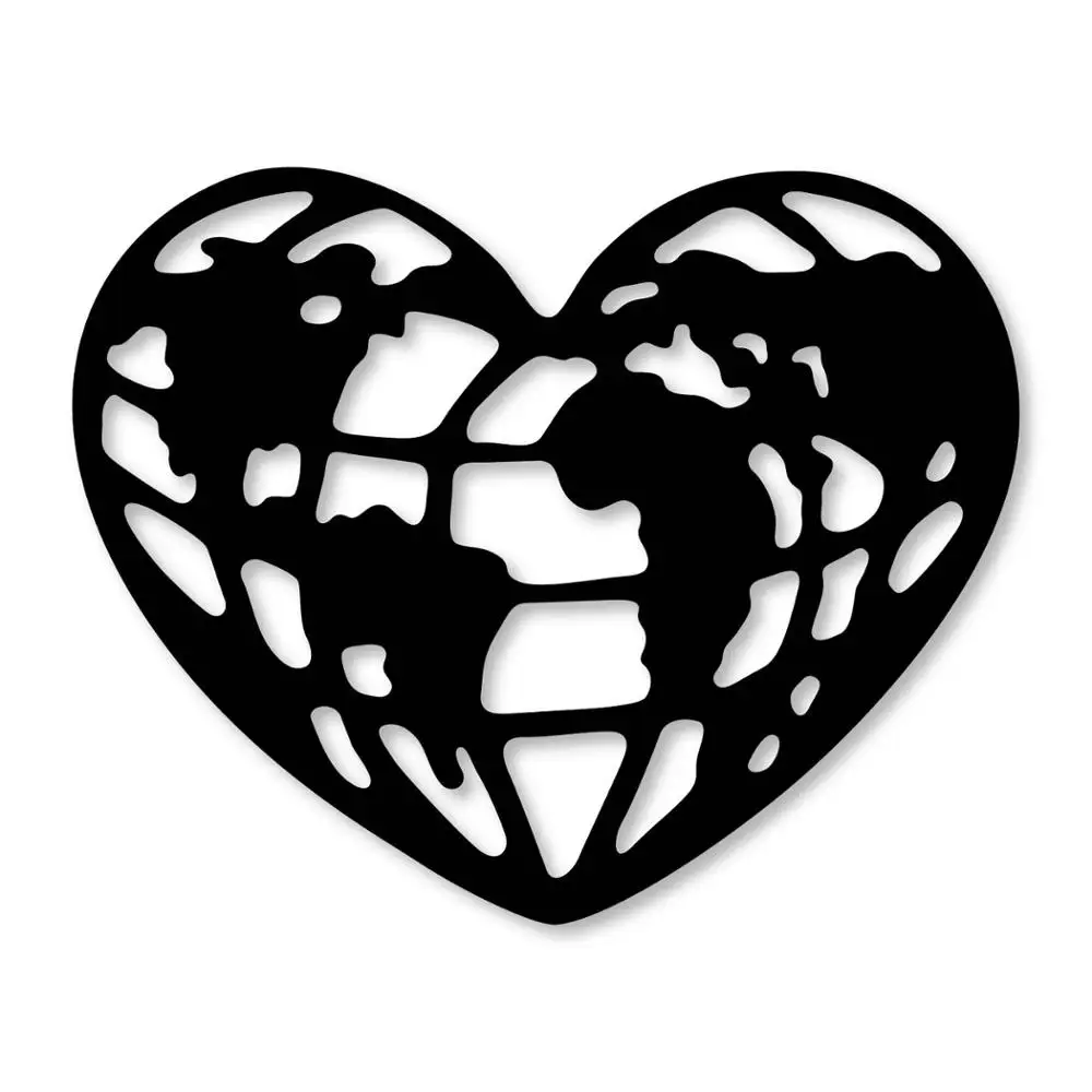 

ForeWan Heart edge Map Frame Craft Metal Steel Cutting Dies Paper Cards Making Embossing Die Cuts For Diy Decor Scrapbooking