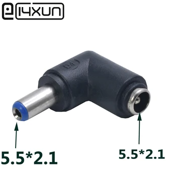 

1pcs DC Connector 5.5*2.1mm Male to 5.5 x 2.1 mm Female DC Plug Power Charger Adapter Right Angle Connector