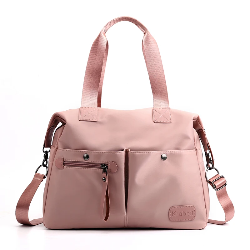 Женские сумки-мессенджеры для женщин, Большая водонепроницаемая нейлоновая сумка с несколькими карманами, женская сумка на плечо, женские сумки через плечо - Цвет: Розовый