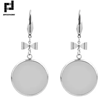 

BASEHOME 10pcs Stainless Steel Earring Settings Cabochon Base Blank Fit 12/14/16/18/20mm Cabochon Cameo DIY Ear Jewelry Making