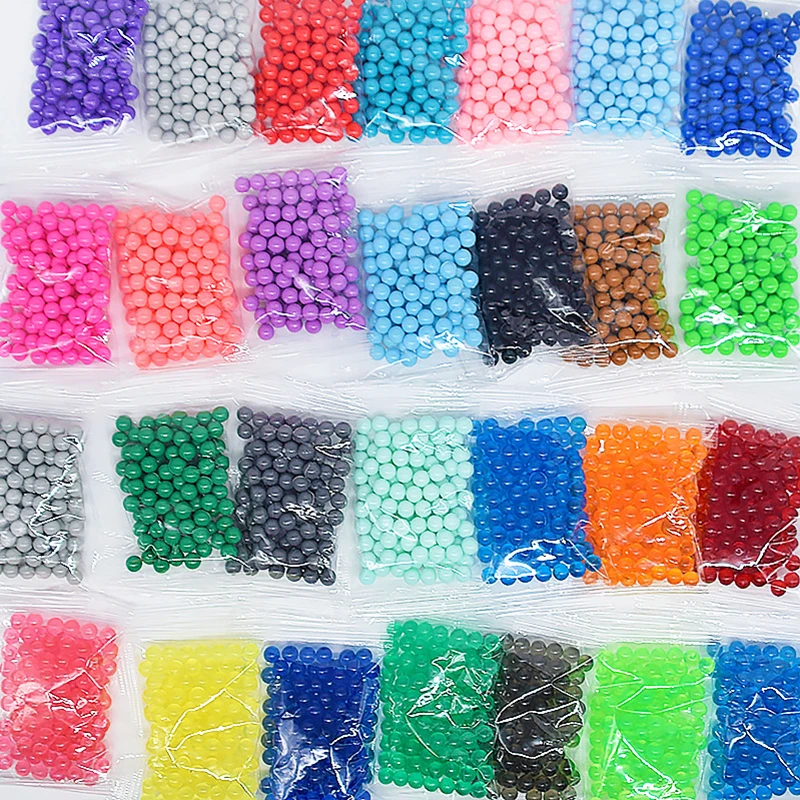 Günstige 6000 teile satz DIY Wasser Spray Magie Perlen Manuelle 3D perlen 5mm Hama Perlen 500g Refill Großhandel perlen spielzeug