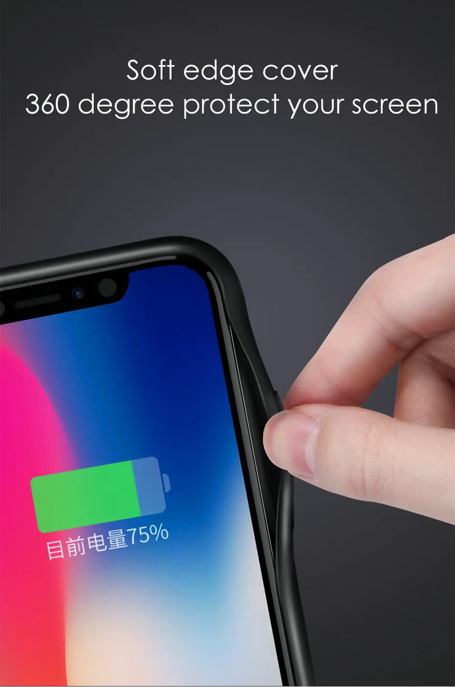 Mcdodo Battery Charger Cases for iPhone X 3200mAh Power Bank Case Ultra thin External Pack Backup Listen Music charger case (7)