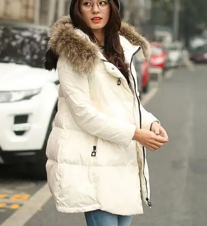 Rihschpiece Зимняя парка размера плюс 5XL Женская куртка длинная с хлопковой подкладкой меховая Толстовка пальто куртки одежда RZF1353 - Цвет: Белый