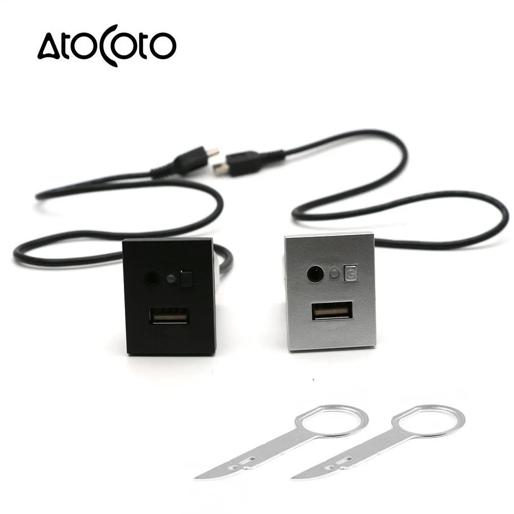 

Car AUX USB Slot Cable Adapter Connection for Ford Focus Button Switch
