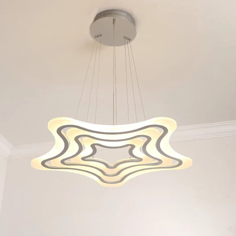 

Modern Acrylic Led Pendant Light Fixtures With Remote Control Kitchen Dining Living Room Hanging Rope Lamp Home Lighting 220V