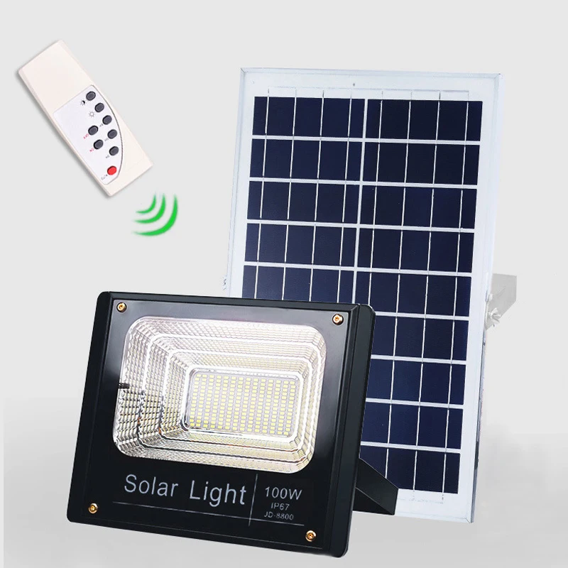 Super Bright Solar LED Light Spotlight 100W Light control Floodlight