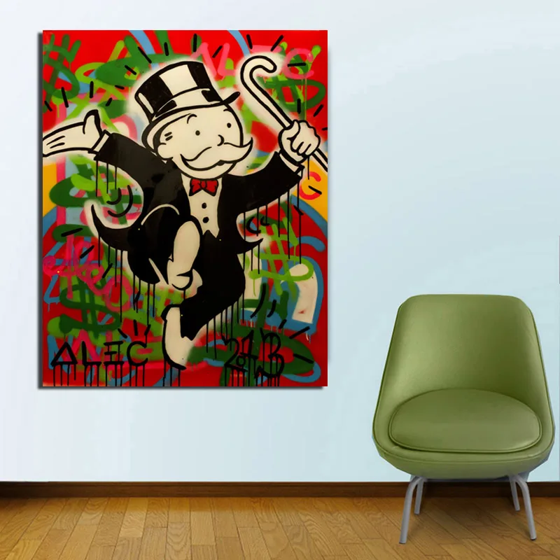 

Alec Monopoly Run Donald Canvas Painting Prints Living Room Home Decor Artwork Modern Wall Art Oil Painting Posters Pictures HD