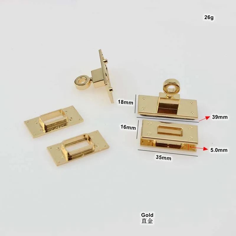 5 шт. золотые высококачественные сумки Замок Комбинация застежка поворотный замок для diy аксессуары