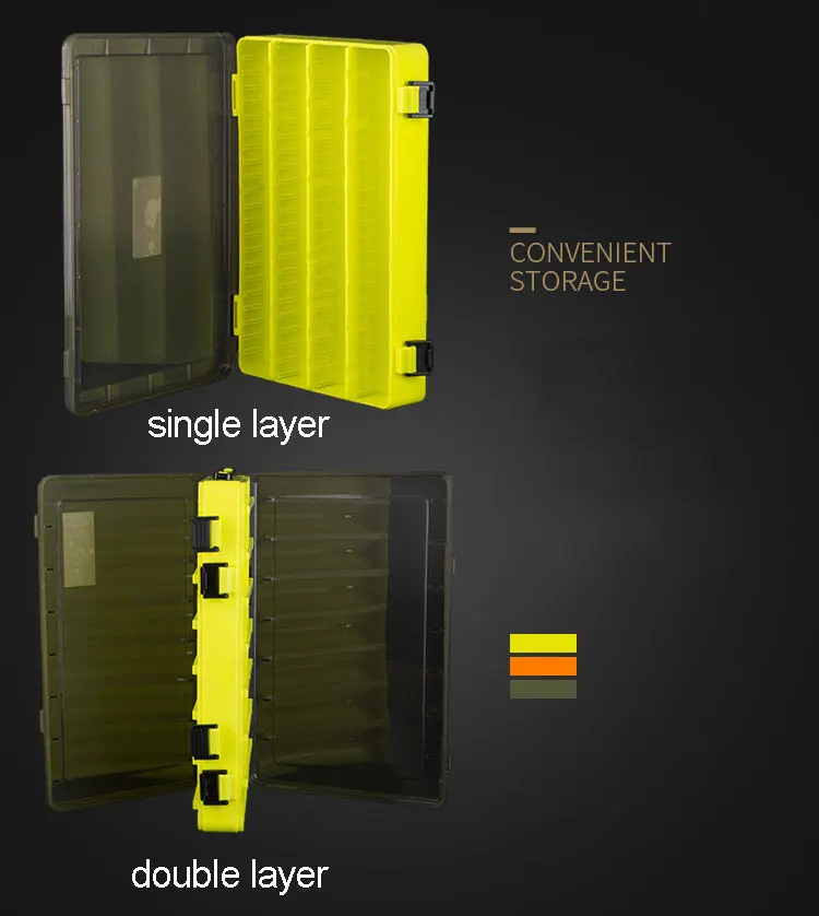 Isca de Pesca Caixa de Armazenamento Caixa de Acessórios de Pesca Caixa Multifuncional Single e double Side Peixinhos Recipiente B283 3 Esporte e Lazer