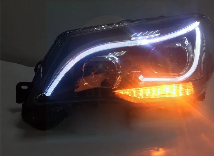 2 шт. автомобильный головной свет для Forester фары 2013~ год Forester фара Bi-Xenon луч Противотуманные фары angel eyes авто