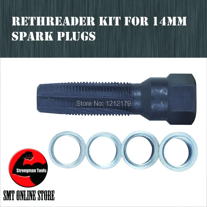 Auto Repair Tools Spark Plug Hole Thread Chaser Rethreader Kit For 14mm Spark Plugstools