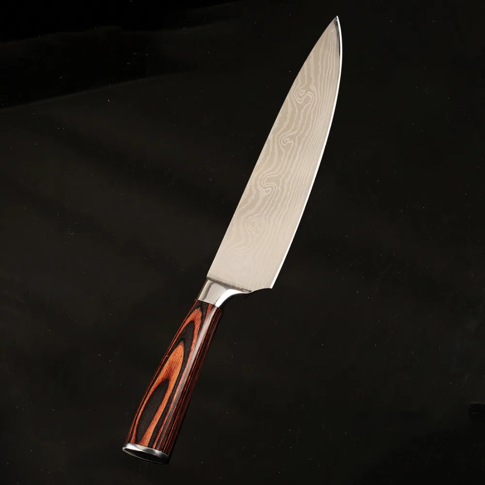 High quality 8"inch Utility Chef Knives Imitation Damascus steel
