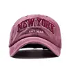 Sand washed 100% cotton baseball cap hat for women men vintage dad hat NEW YORK embroidery letter outdoor sports caps ► Photo 3/6