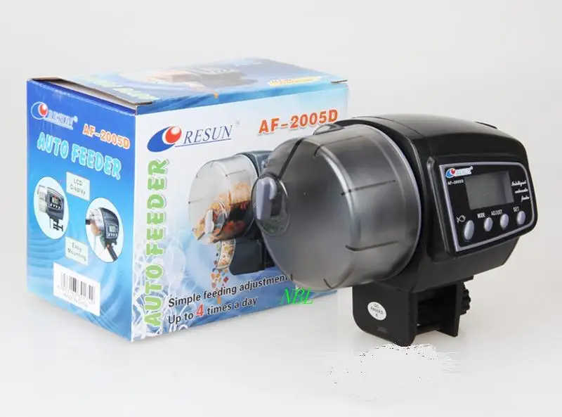 

2in1 LCD Automatic Aquarium Fish Feeder Fish Tank Auto Timer Pet Food Feeder Up to 100g 4 feeding Time With Original Box