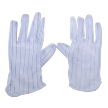 1 Pair Anti-static Anti-skid Gloves ESD PC Computer Electronic Working White New