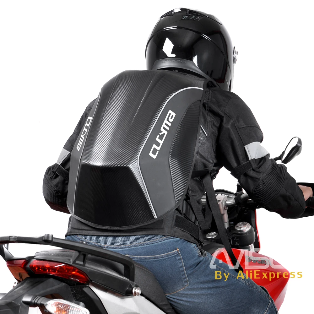 Мотоциклетный рюкзак, сумка для шлема, сумка для мотоцикла, Жесткая Сумка в виде ракушки, модные сумки из углеродного волокна, декоративный узор, можно положить обувь для компьютера