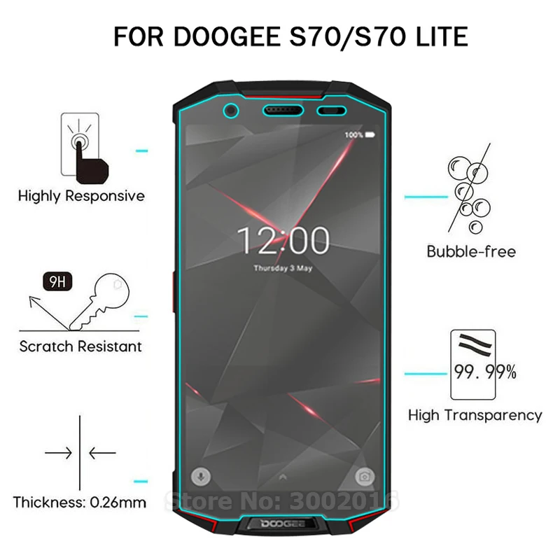 1 шт. 2 шт. Для Doogee S70 закаленное стекло 9H Высокое качество протектор экрана для Doogee S70 Lite IP68 чехол для смартфона стеклянная пленка