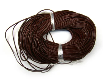

(min. order $5) brown True cowhide Cord 1.5mm dia. Beading Wire Handcraft Accessories for bracelet necklace free shiping