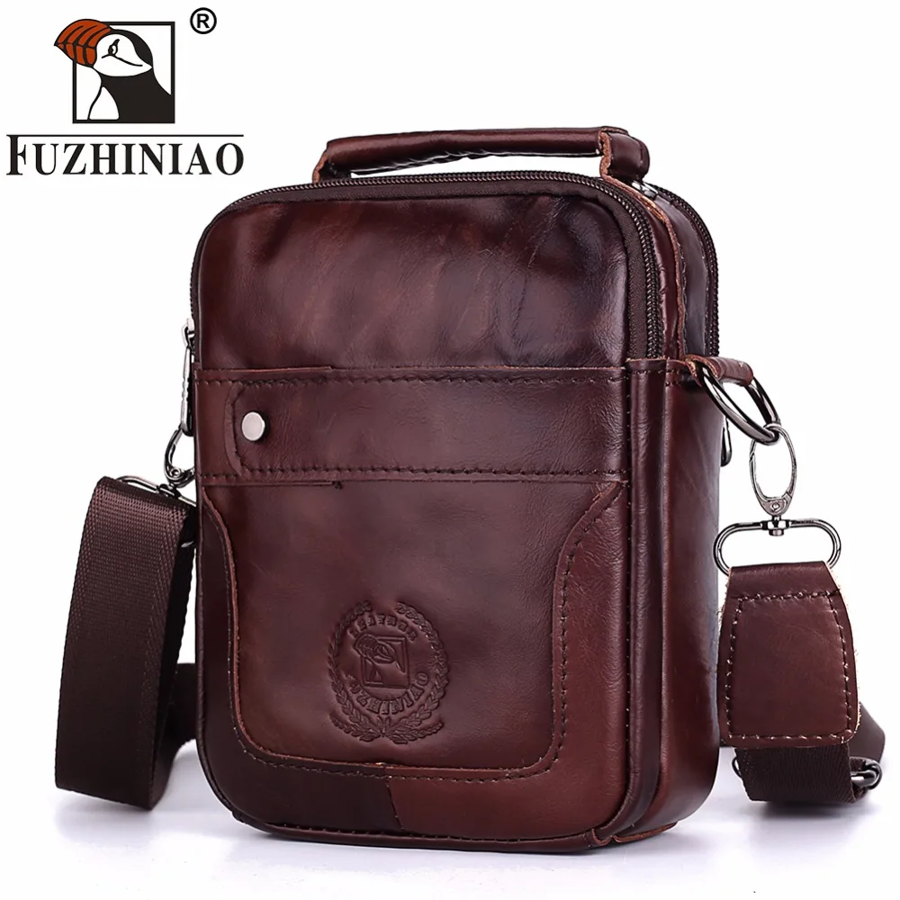Fuzhiniao Genuine Leather Messenger Bag Men Handbag Shoulder Male Clutch Sac Crossbody Tote Sling For Mens Hand Bags Small Purse In Fuzhiniao Genuine Leather Messenger Bag Men Handbag Shoulder Male Clutch Sac Crossbody Tote Sling For Mens Hand Bags Small Purse In