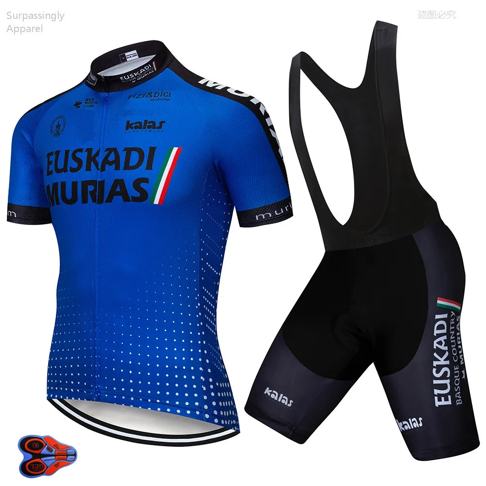 2019 برو العالم UCI فريق برو الدراجات جيرسي الملابس 9D سادة سراويل البيك القصيرة مجموعة MTB روبا Ciclismo أوسكادي ركوب الدراجات مايوه في Culotte