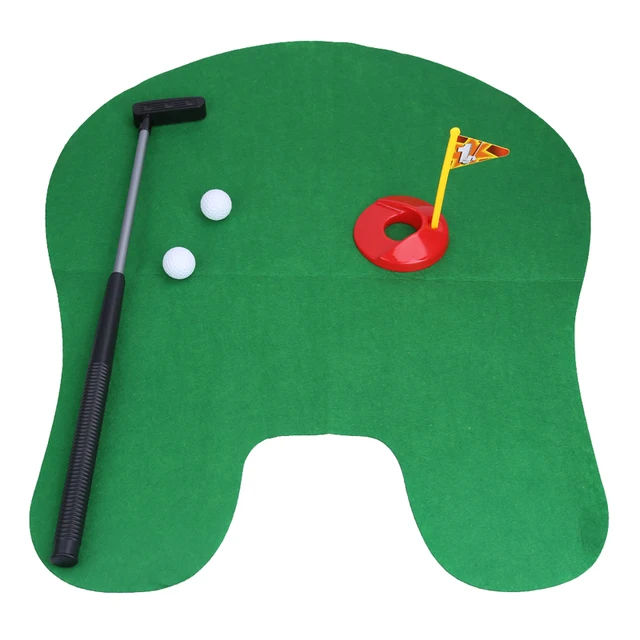 Bathroom Potty Putter Toilet Golf Mini Set Bathroom Potty Putter Toilet Golf Mini Set Putting Green Novelty For