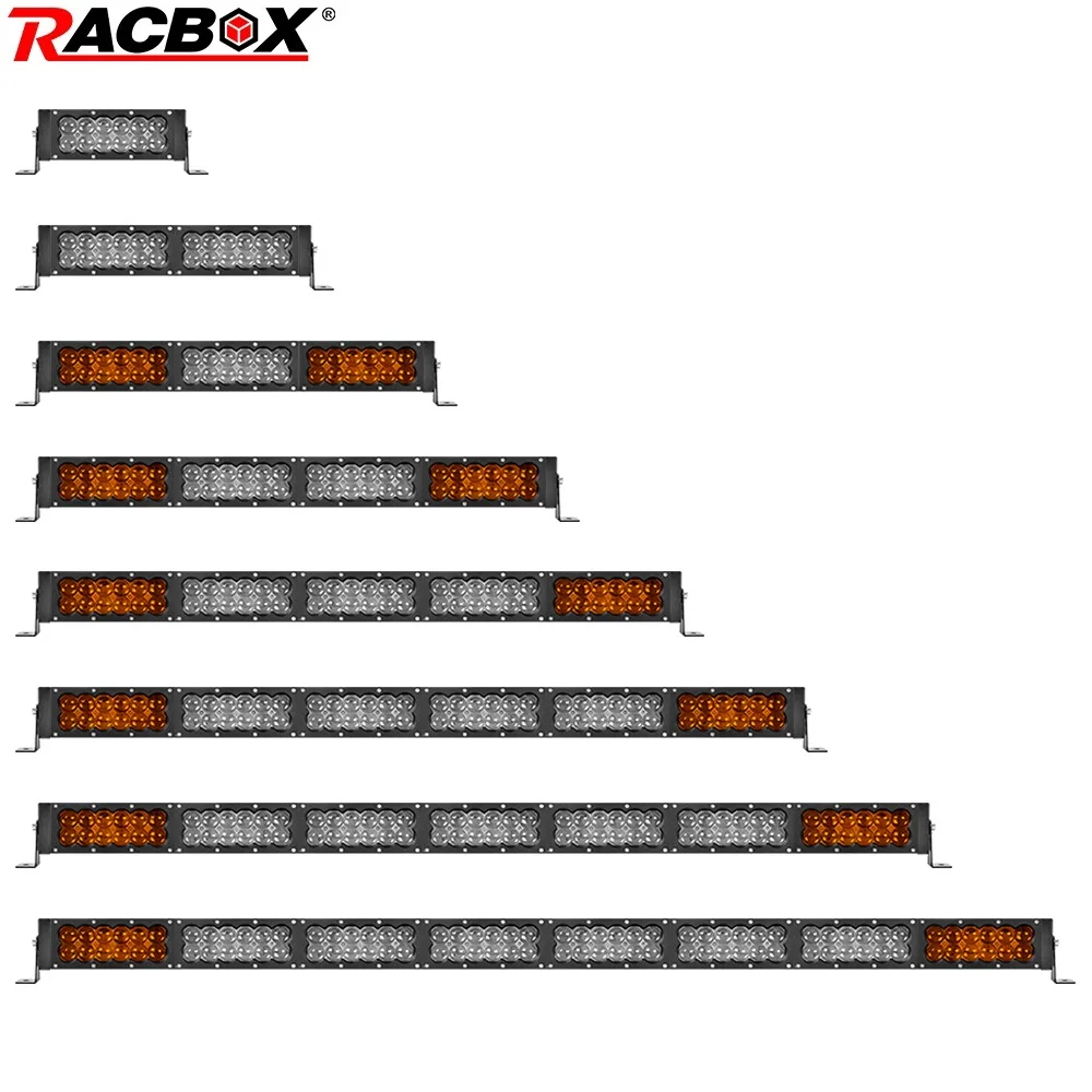 

RACBOX Modular Led Light Bar 7.5" 13" 20" 30" 40" 50 inch 60W Double Row Led Work light Amber White Color Spotlights 4300K 6500K