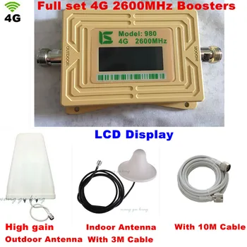 

LCD Display 4G LTE Signal Booster 2600MHz 4G Antenna Mini FDD 4G LTE 2600 Mobile Signal Repeater Amplifier Kit