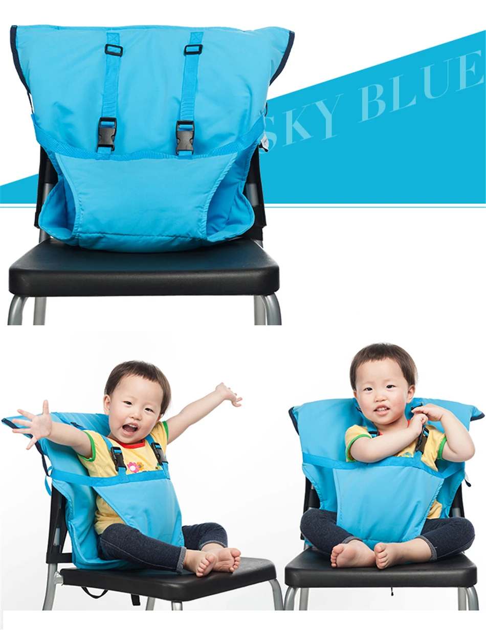 Детское портативное сиденье детское кресло для путешествий Складной Водонепроницаемый моющийся Младенческая накидка на стол ремень