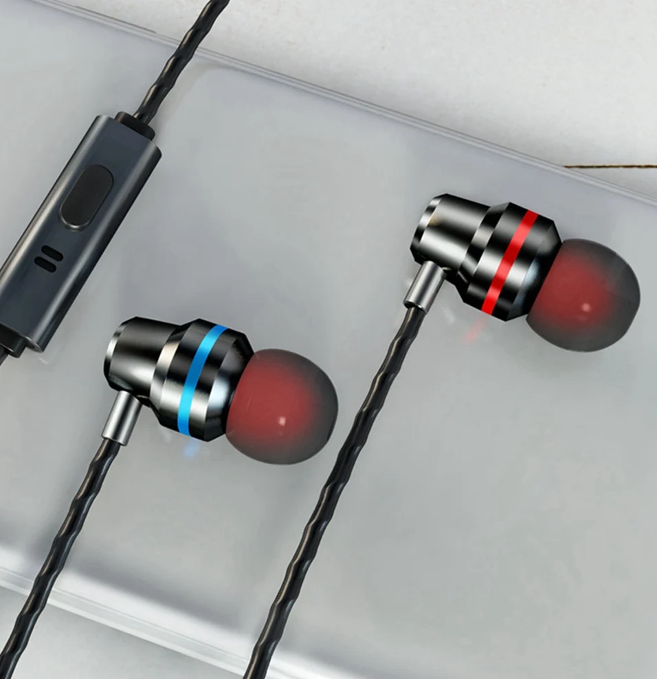 In-Ear Metal Earphone with Microphone HiFi Music Bass Earbuds Headphones Headset for Phone Computer PC MP3 3.5mm Wired Earphone  (11)