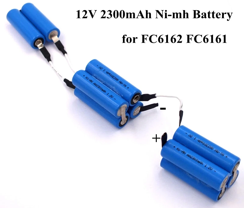 

Vacuum cleaner battery 12v 2300mah ni-mh AA battery pack customized nimh for FC6161 FC6162 wireless handheld vacuum cleaner