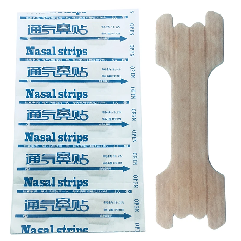 

100Pcs/lot Nasal Strips Anti Snoring Patches Sleep Better Right Aid to Stop Snore Better Breathe Improve Sleeping Health Product