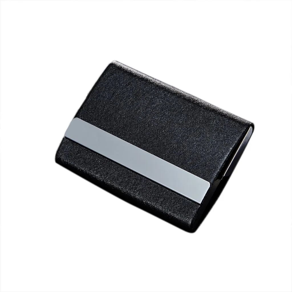 Black MOLAVE кошельки и держатели, модный держатель для карт, креативный держатель, металлический кожаный чехол для коробки, кредитный бизнес, мульти кошелек с отделами для карт 9403 - Цвет: Black