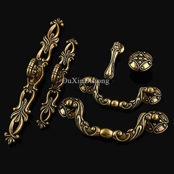 

High Quality 10PCS European Antique Zinc Alloy Furniture Door Handle Cupboard Drawer Kitchen Wine Cabinet Pull Handles and Knobs