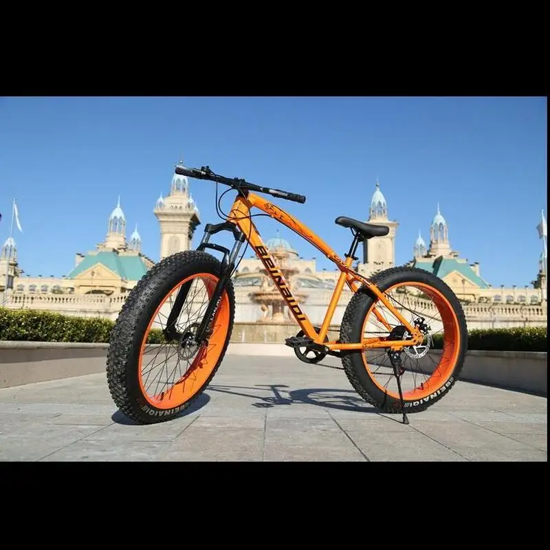

Bicycle 7/21/24/27 Speed Mountain Bike 26 * 4.0 Fat Tire Bikes Shock Absorbers Bicycle Free Delivery Snow Bike