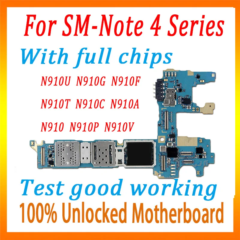 100 Unlock Full Working Mainboard Logic Board For Samsung Galaxy Note 4 Motherboard N910c N910f N910g N910t N910u N910a N910p V Buy At The Price Of 16 95 In Aliexpress Com Imall Com