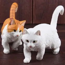 Прекрасный короткие Легинсы Munchkin Cat Белый Кот Игрушки для мелких животных ПВХ фигуры экшен Коллекционная модель игрушечные лошадки для