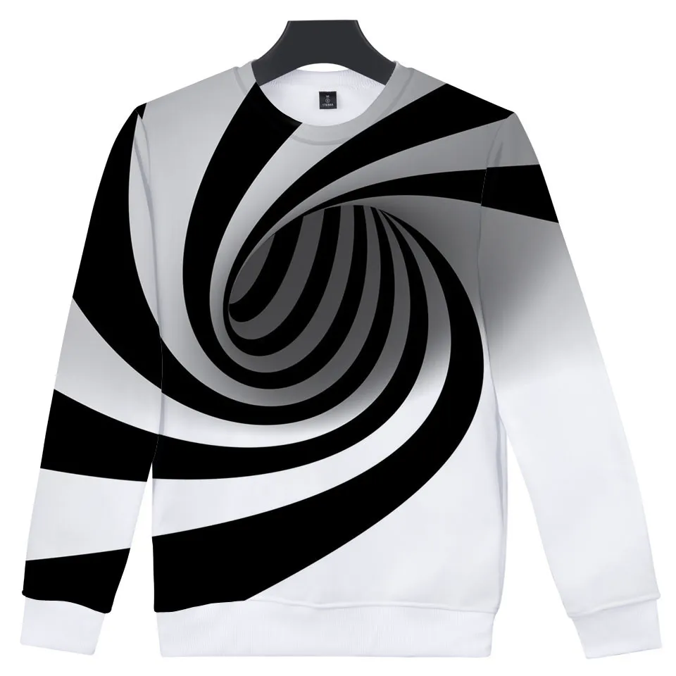 Black And White Vertigo Hypnotic 3D Sweatshirt Men/Women Vertigo ...