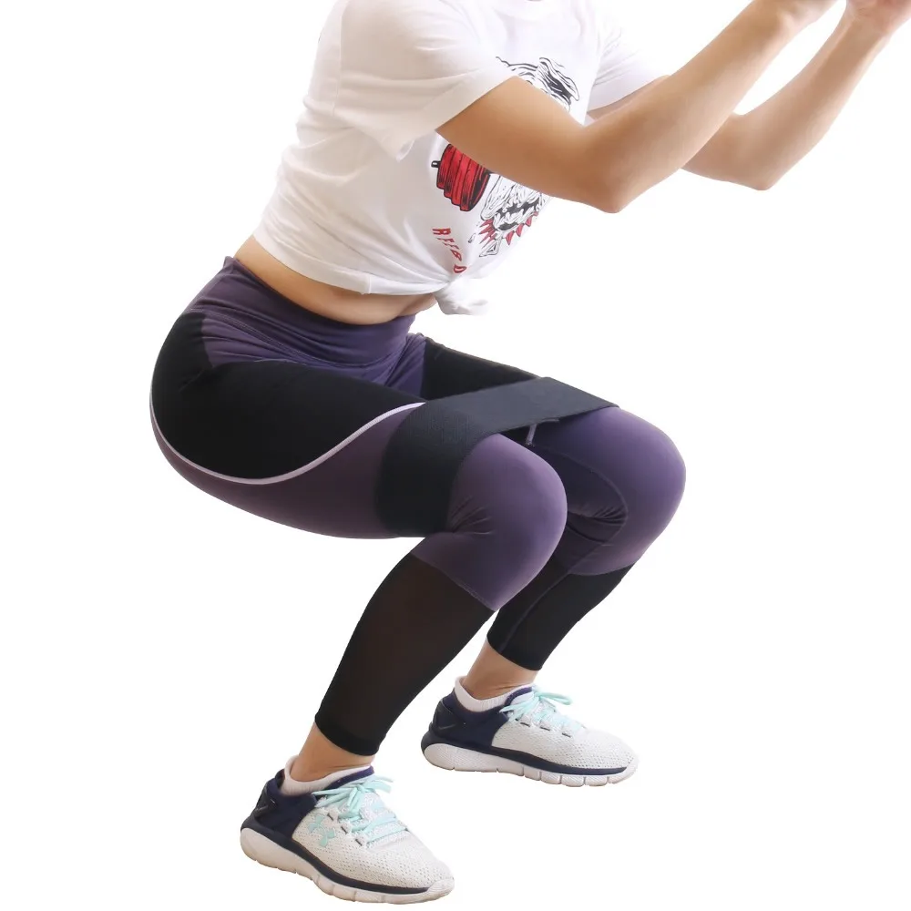 Nylon Hip bandas elásticas de resistencia de las caderas y los glúteos botín Fitness ejercicio bandas elásticas cómodo que bandas de látex