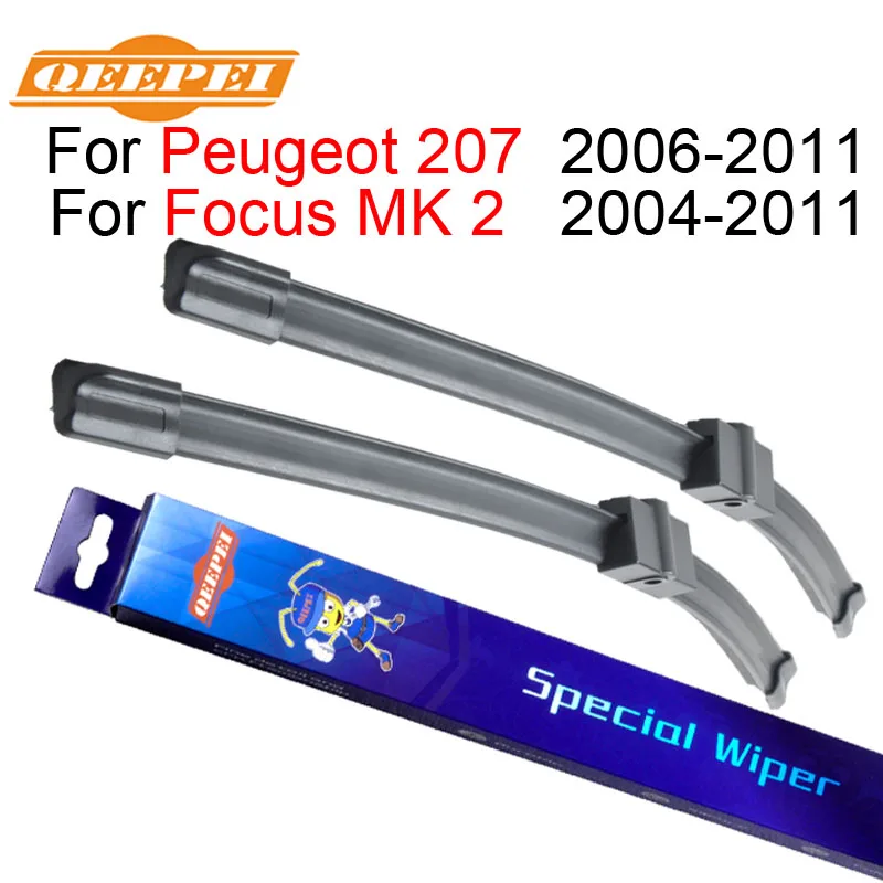 Qeepei Wiper Blade For Ford Focus MK 2 /Peugeot 207 26''+17'' High