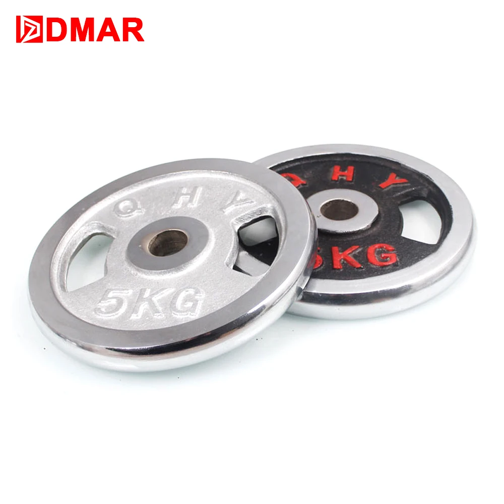 

DMAR Pure steel plating dumbbell piece Austrian pole big hole hand scratching baking barbell piece hole 5 kg weight