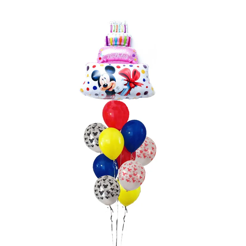 15 стилей, все виды, воздушные шары в форме Микки, Минни, детские украшения для дня рождения, надувные воздушные шары, Детские классические