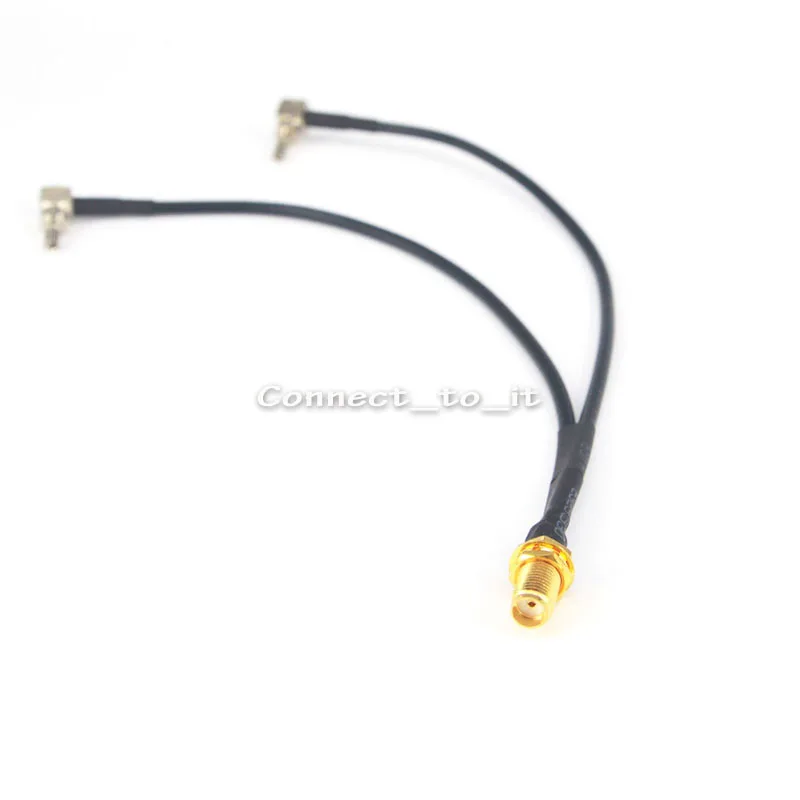 SMA Гнездовой к Y Тип 2 X Разъем TS9 Male/CRC9 Male/MCX Male сплиттер Сумматор кабель Pigtail RG 316 15 см