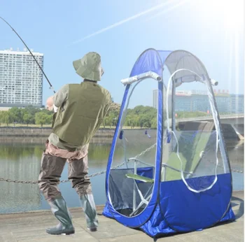 

Single Person Privacy Portable Outdoor Automatic Pop Up Tent UV Spectator Game Watching Ice Fishing Tent with 2 Door 2 Window