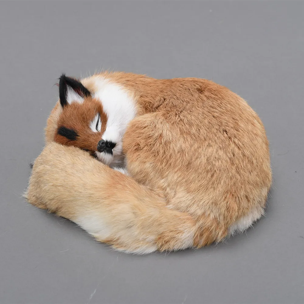 

ZILIN Lovely Simulated Fox /Desk Decor Ideal Children Gift 27*27*12 cm