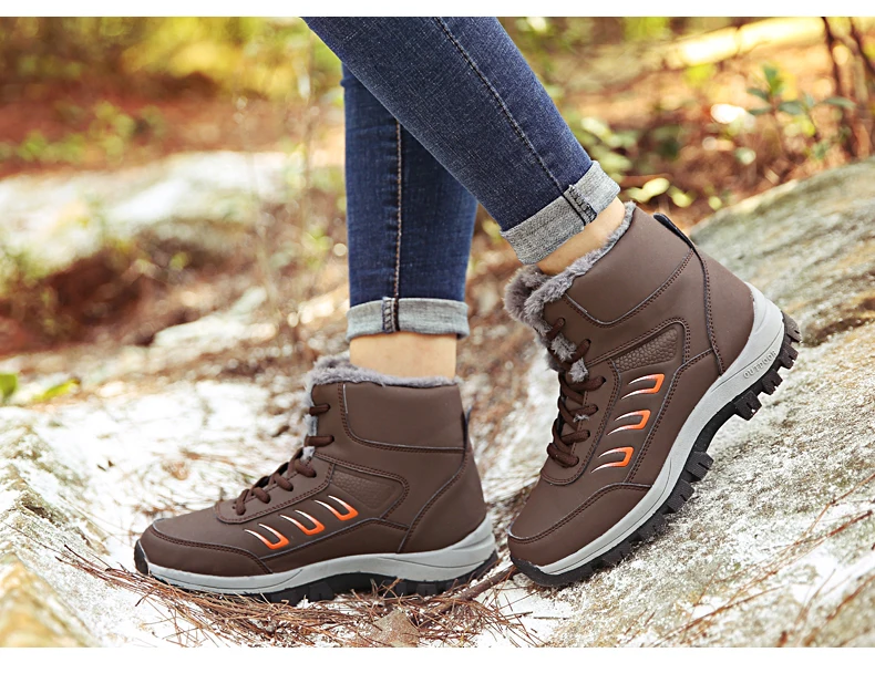 ZUNYU/Новые водонепроницаемые женские зимние ботинки больших размеров зимняя женская теплая плюшевая обувь женская теплая хлопковая обувь