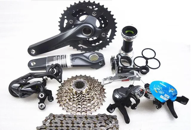 SHIMANO ALIVIO M4000 M4050 T4060 3x9S 27S Скорость MTB велосипедный комплект с гидравлическим дисковым тормозом интегрированный - Цвет: M4060  40T