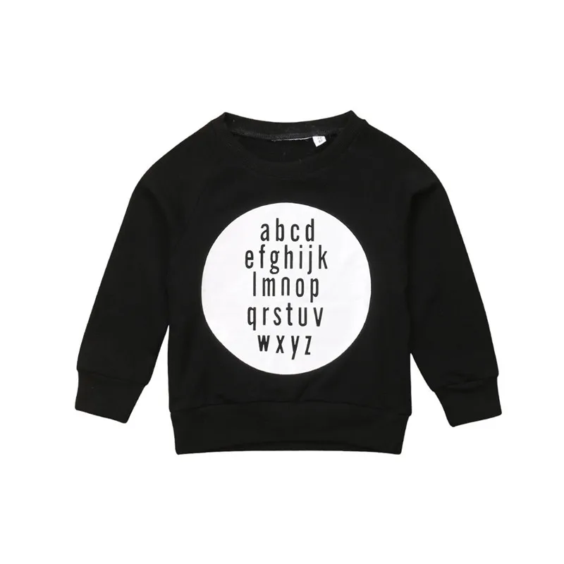 2018 Autumn Kids Baby Boy Girl Clothes Fashion Long Sleeve O-Neck Pullover Sweatshirt Unisex Letter Print Hoodies Clothes Outfit