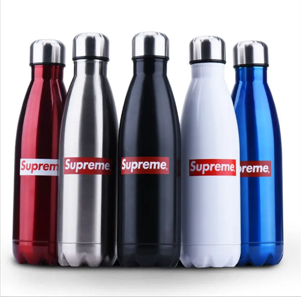 Supreme forceful American popular logo coke bottle thermos Supreme flask Jordan air insulation cup sports bottle
