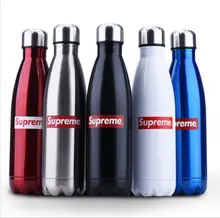 Supreme kraftvoll Amerikanischen populären logo koks flasche thermos Supreme glaskolben Jordan air isolierung tasse sportflasche in china