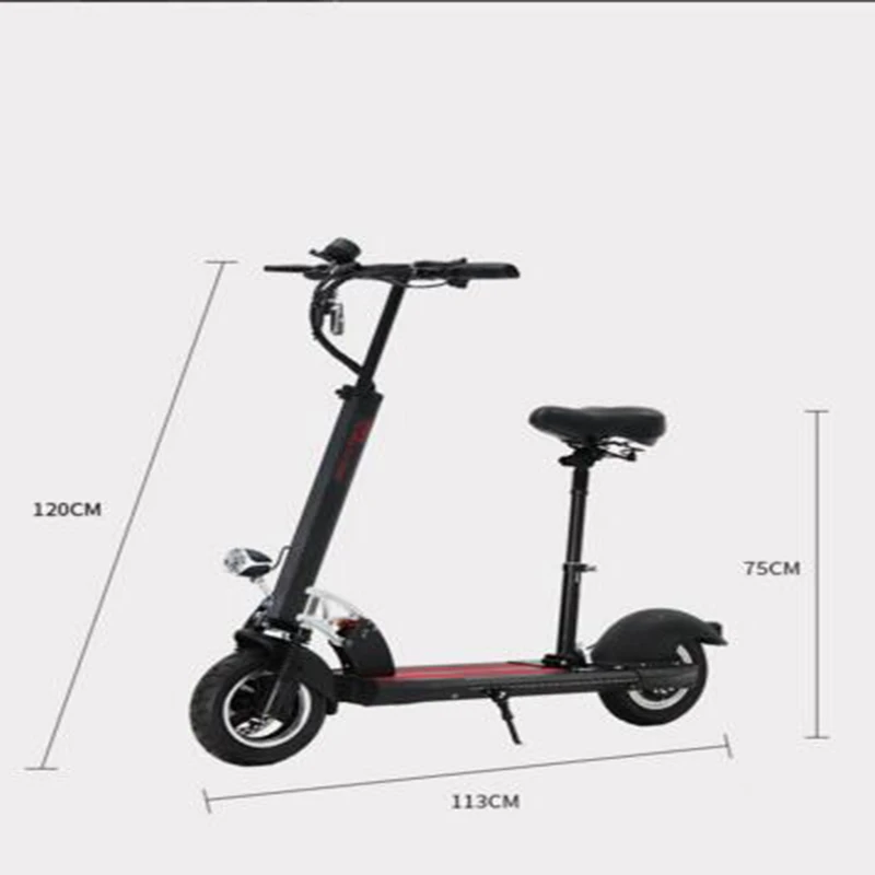Best Electric Scooter with Seat 10inch Powerful Motor wheel kick scooter foldable electric Bike electric bicycle Adult scooters 3